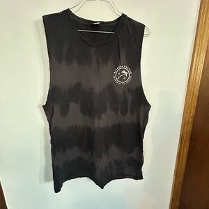 Rip Curl Black and Gray Tie-Dye Muscle Tee
